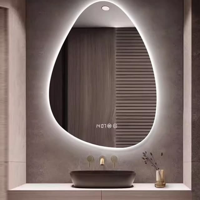 Supplier photo of Fogless LED Bathroom Mirror Wall Mounted Demister Adjustable Light Touch Sensor
