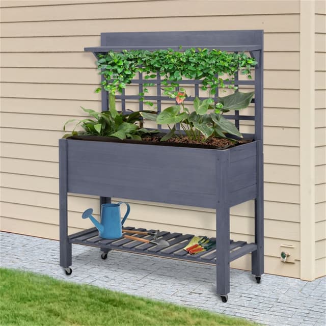 Supplier photo of Wooden Planter、Flower shelf,Wood Planter Box,Wooden Garden Box