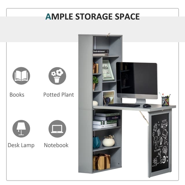 Supplier photo of Wall Mount Desk Cabinet-Grey ( Amazon Shipping)(Prohibited by WalMart)