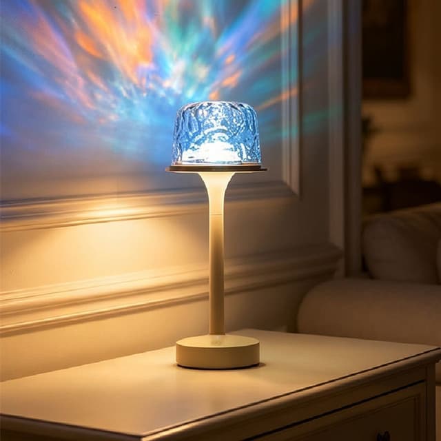 Supplier photo of Best-selling High-foot Water-wave Pattern Remote-controlled Ambient Table Lamp