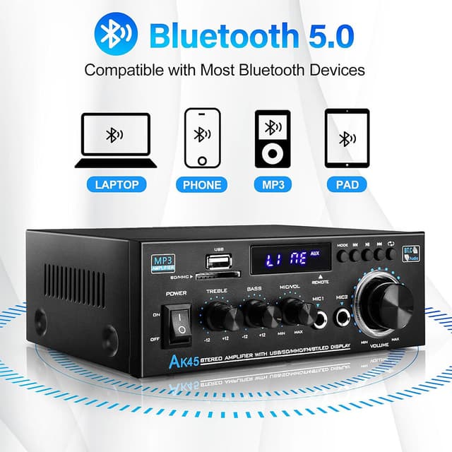 Supplier photo of 350W Bluetooth Stereo Amplifier - New - UK